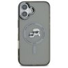Karl Lagerfeld KLHMP16SHLSKCK iPhone 6.1 czarny/black hardcase IML Metal Karl&Choupette Head MagSafe